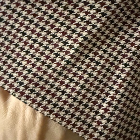 Zara Woman Houndstooth Dress- Burgundy,green and tan - Picture 9 of 9